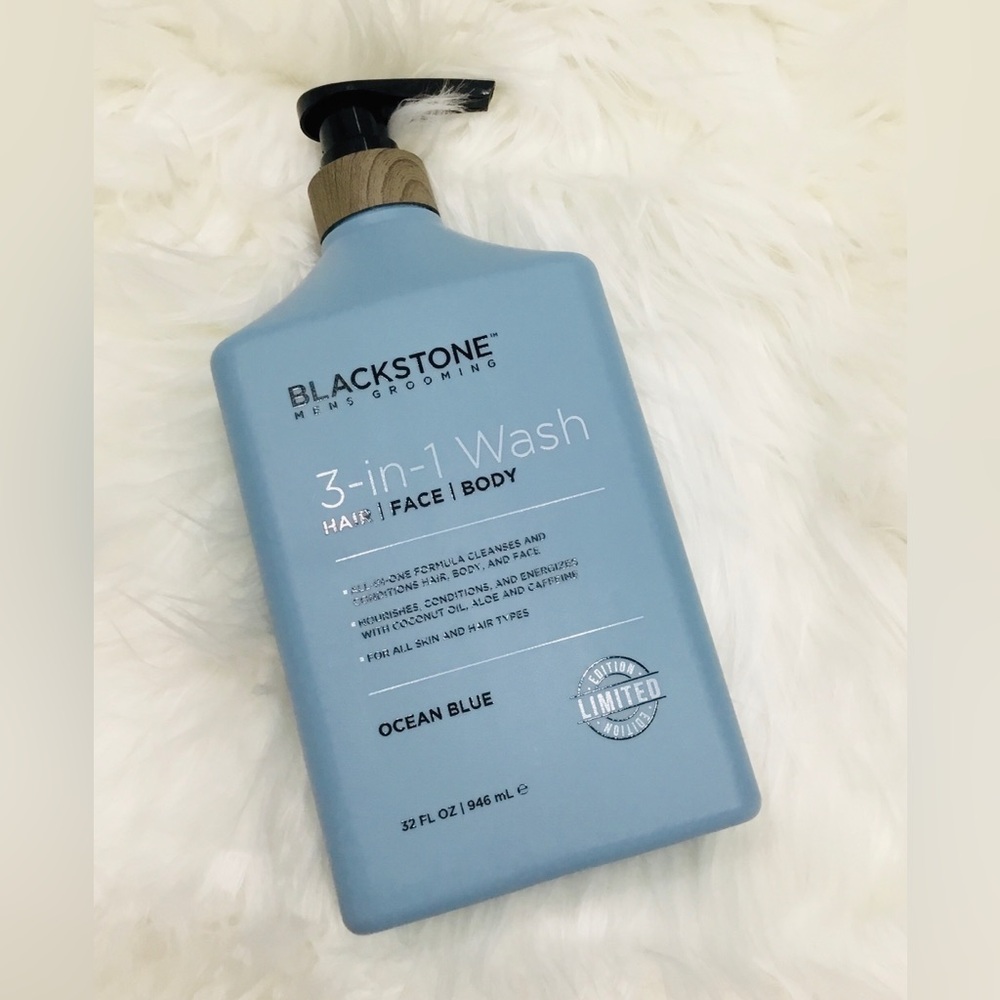 Blackstone Ocean Blue ~ 3-in-1 Wash for Men 32 fl oz ~ Limited Edition